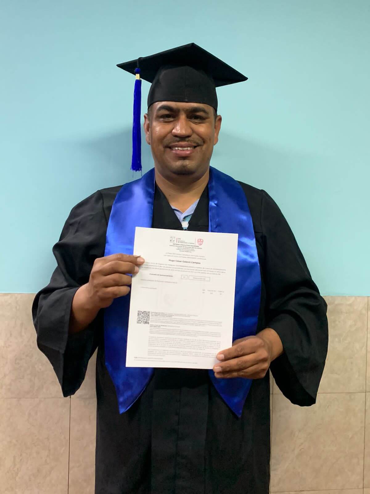 Employee of Winchester Interconnect, a cable and connector manufacturing company, graduating